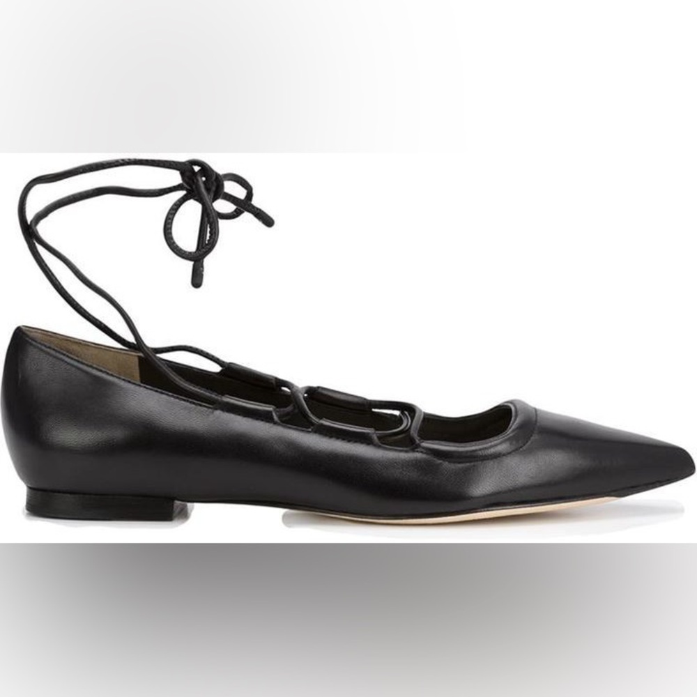 3.1 PHILLIP LIM MARTINI LACE UP BALLET FLATS